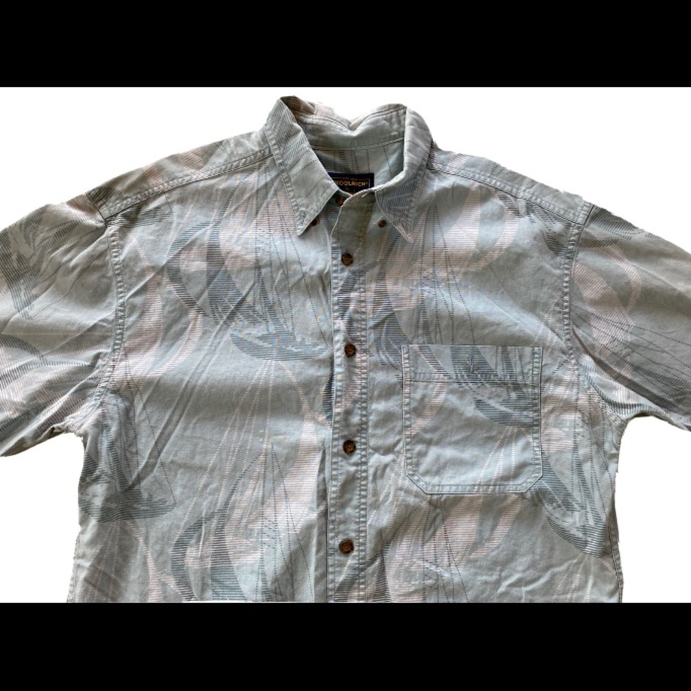 Woolrich Mens Medium Collared Button Up Short Sle… - image 2